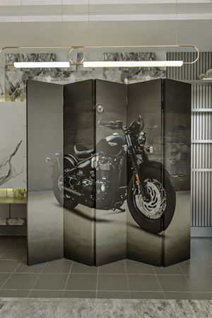 Doğal Ahşap Motorsiklet 5 Kanat Paravan Seperatör Oda Bölme