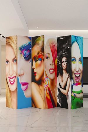 Doğal Ahşap Şeker Kadınlar 6 Kanat Paravan Seperatör Oda Bölme