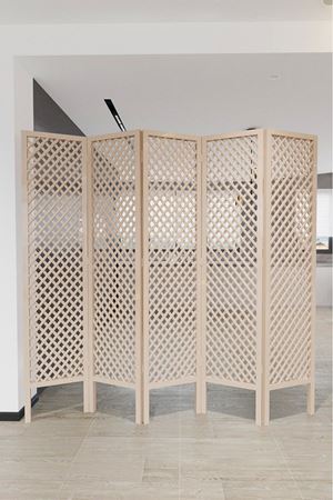 Doğal Ahşap Paravan Seperatör Oda Bölme