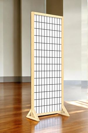 Doğal Ahşap Ayaklı Baskılı Paravan Seperatör Oda Bölme