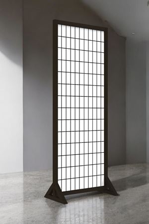 Doğal Ahşap Ayaklı Baskılı Paravan Seperatör Oda Bölme