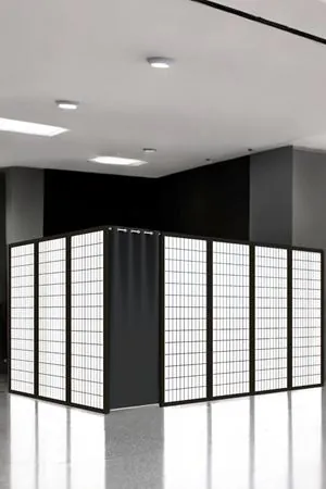 Japon Stil Kapalı Giyinme Kabini | Işık Geçirmez MDF Panel