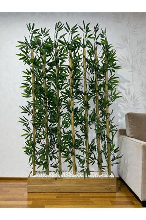 Yapay Çiçek Kalın Bambu Çubuk Ahşap Saksı Meşe Seperatör Paravan