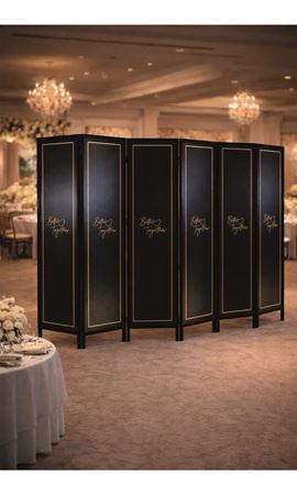 Better Together Siyah Yazılı Dekoratif Düğün Paravanı | İstanbul Kiralama