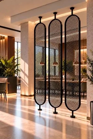 Metal Seperatör | Tavandan Yere Siyah Mesh Dekoratif Seperatör