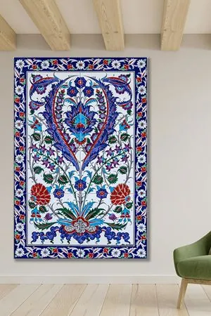Çini Motif Dini Art Kanvas Tablo 2221644