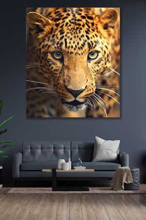 Avına Odaklanmış Leopar Kanvas Duvar Tablo 4452238