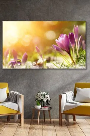 Mor Laleler Art Kanvas Tablo 2221880