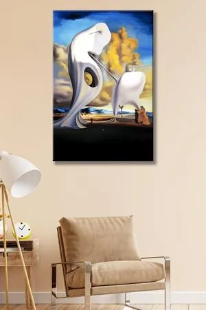 Salvador Dali - Architectural Angelus of Millet  - 106115 -  Dekoratif Duvar Kanvas Tablo