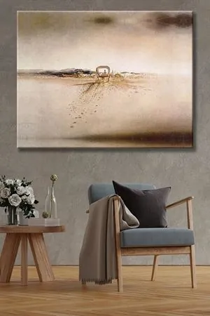 Salvador Dali - Phantom Cart  - 106122 -  Dekoratif Duvar Kanvas Tablo