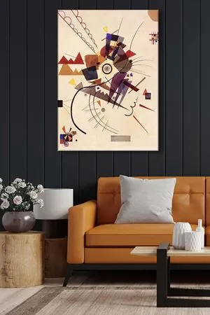 Wassily Kandinsky - All Around  - 106142 -  Dekoratif Duvar Kanvas Tablo