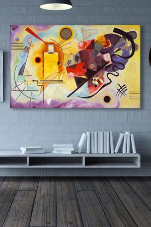 Wassily Kandinsky - Yellow Red and Blue 1925  - 106132 -  Dekoratif Duvar Kanvas Tablo