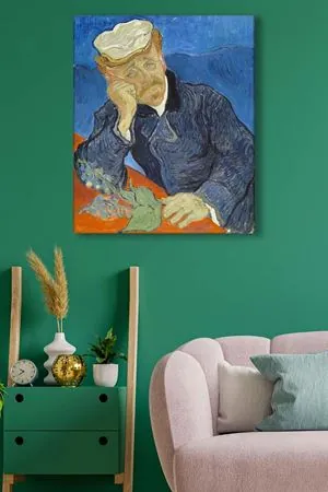 Vincent van Gogh - Portrait of Dr Paul Gachet - 106041 -  Dekoratif Duvar Kanvas Tablo
