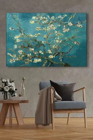 Vincent van Gogh Çiçek Açan Badem Ağacı  - 105919 -  Dekoratif Duvar Kanvas Tablo