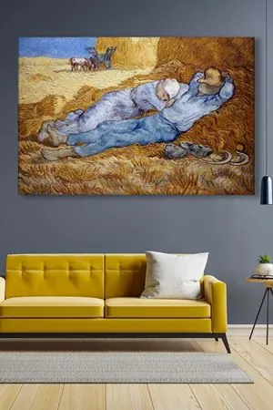 Vincent van Gogh - La Siesta  - 106016 -  Dekoratif Duvar Kanvas Tablo
