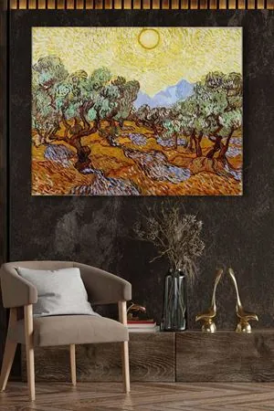 Vincent van Gogh - Olive Trees  - 106028 -  Dekoratif Duvar Kanvas Tablo