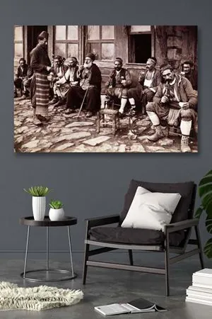 Osmanlı Nargile  - 105692 -  Dekoratif Duvar Kanvas Tablo