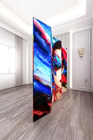 Doğal Ahşap Makyajlı Kadın Kadın 6 Kanat Paravan Seperatör Oda Bölme