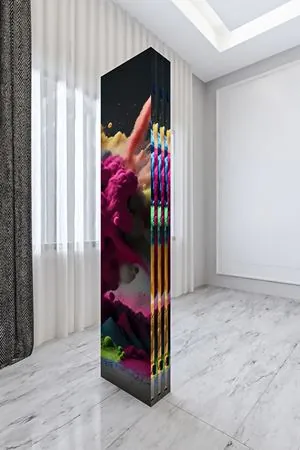 6 Kanat Ahşap Paravan, Akordiyon Separatör, Oda Bölme Paneli