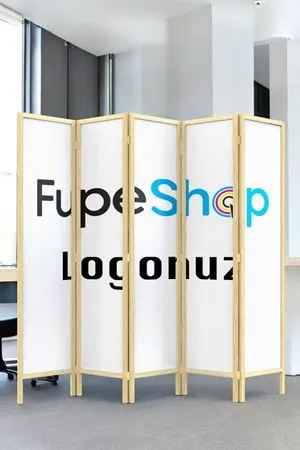 Kurumsal Logo Baskılı Paravan | Firmaya Özel Ahşap Paravan