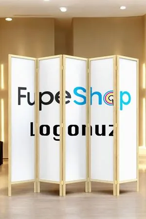 Kurumsal Logo Baskılı Paravan | Firmaya Özel Ahşap Paravan