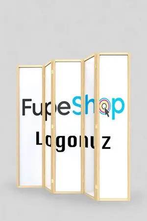 Kurumsal Logo Mdf Üstü Baskılı Doğal Ahşap Paravan Seperatör Oda Bölme