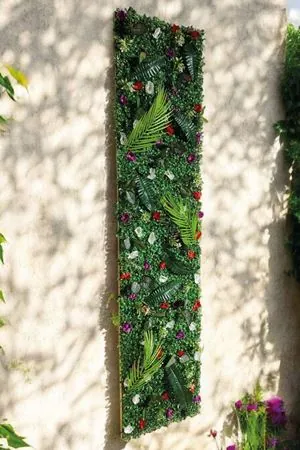 Kevser Doğal Ahşap Panel Yapay Çiçek Bitki Duvar Kaplama