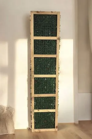Kevser Doğal Ahşap Panel Yapay Çiçek Bitki Duvar Kaplama